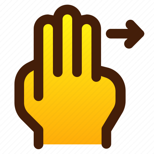 Arrow, finger, gesture, hand, left, three icon - Download on Iconfinder