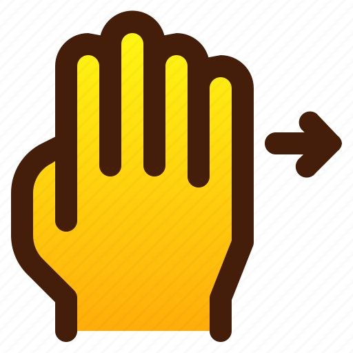 Gesture, hand, right, swipe icon - Download on Iconfinder