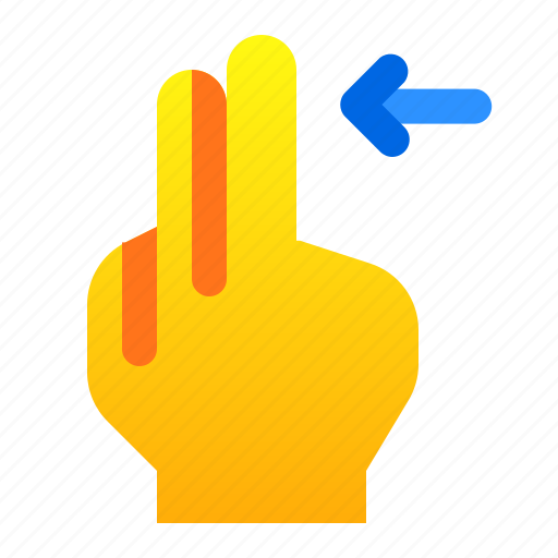 Arrow, finger, gesture, hand, left, swipe, two icon - Download on Iconfinder
