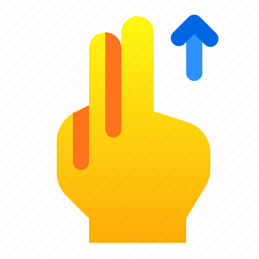 Arrow, finger, gesture, hand, swipe, two, up icon - Download on Iconfinder
