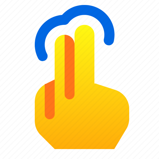 Finger, gesture, hand, tap, touch, two icon - Download on Iconfinder