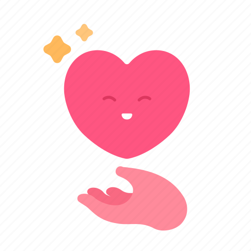 Hand, happiness, giving, heart, love, sharing, romance icon - Download on Iconfinder