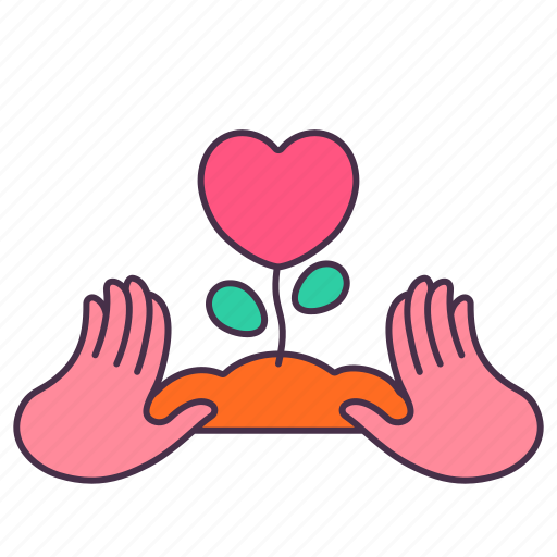 Growth, plant, love, create, growing, heart, valentine icon - Download on Iconfinder