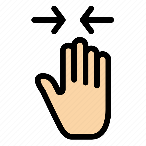 Arrow, gesture, hand, in, pinch, zoom icon - Download on Iconfinder