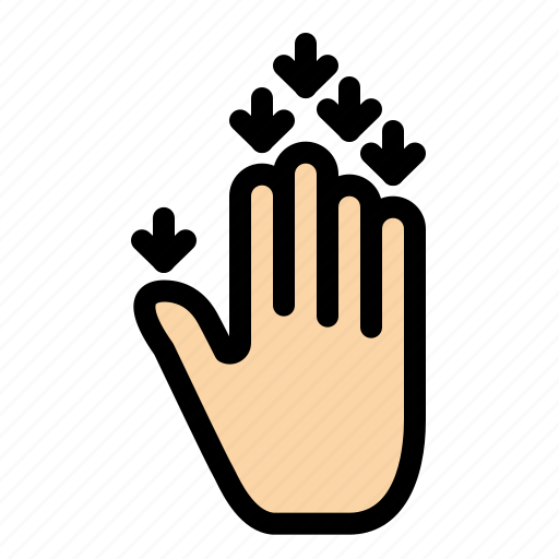 Arrow, down, gesture, hand icon - Download on Iconfinder