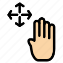 cursor, hand, hold, up