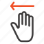 arrow, gestures, hand, left 