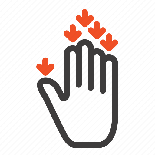 Arrow, down, gesture, hand icon - Download on Iconfinder