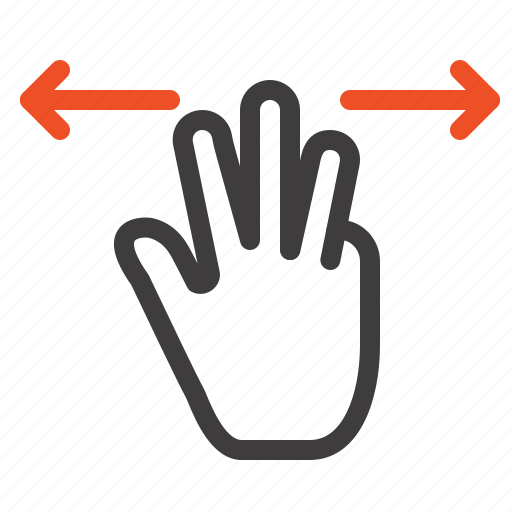 Fingers, gestures, hand, mobile, three icon - Download on Iconfinder