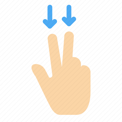 Down, fingers, gesture icon - Download on Iconfinder