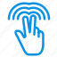 double, gestures, hand, tab 