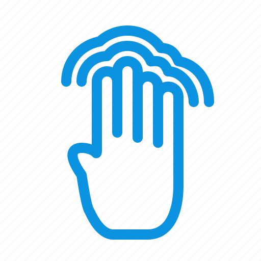 Fingers, four, gestures, interface, multiple, tap icon - Download on Iconfinder