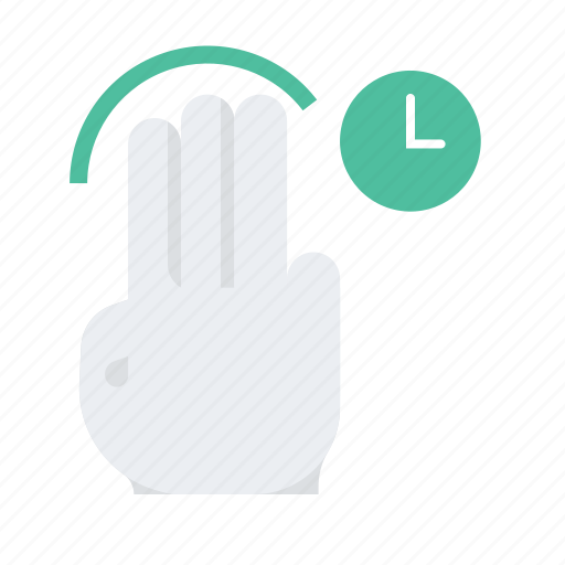Click, finger, gesture, hand, hold, press, three icon - Download on Iconfinder