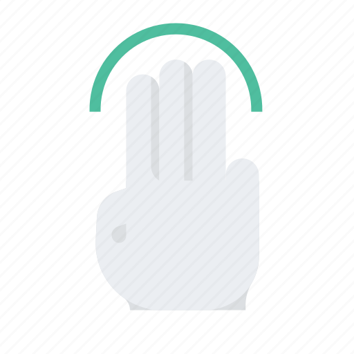 Click, finger, gesture, hand, press, three icon - Download on Iconfinder
