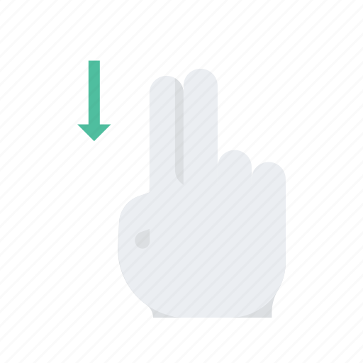 Click, down, finger, gesture, hand, press, two icon - Download on Iconfinder