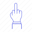 back, finger, fuck, gesture, gestures, hand, insulting, middle, offense, rude, sign, you