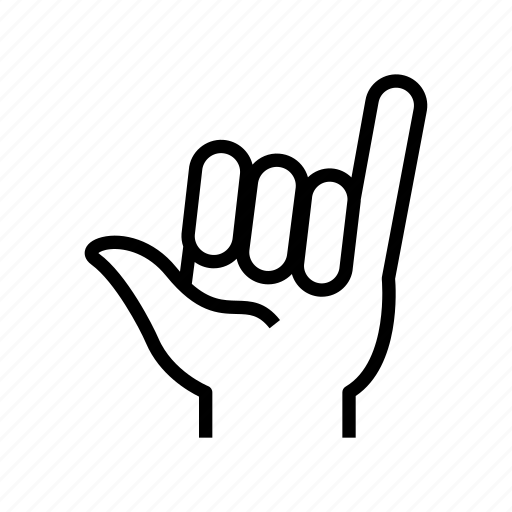 Hand, shaka, sign, gesture icon - Download on Iconfinder