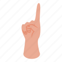 attention, finger, isometric