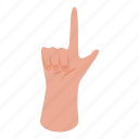 pointing, hand, gesture, isometric