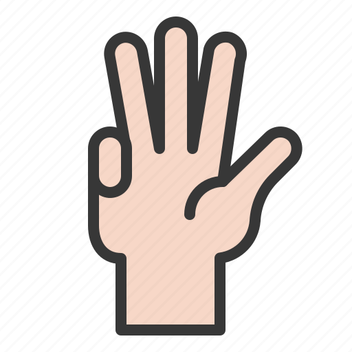 Finger, four, gesture, hand, hand gesture, interaction icon - Download on Iconfinder