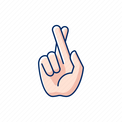 Cross, finger, gesture, hand icon - Download on Iconfinder