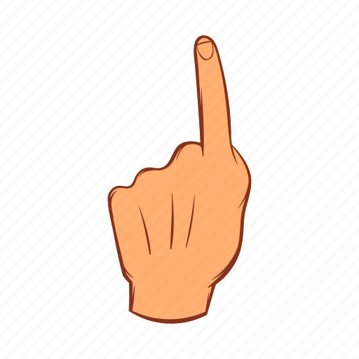 Attention, cartoon, forefinger, gesture, hand, sign icon - Download on Iconfinder