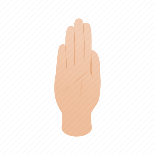Forbidden, gesture, hand, isometric, no, palm, stop icon - Download on Iconfinder
