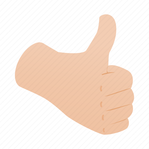 Finger, good, hand, isometric, success, thumb, up icon - Download on Iconfinder