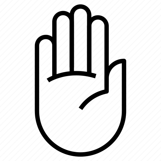 Halt, stop, warning, finger icon - Download on Iconfinder