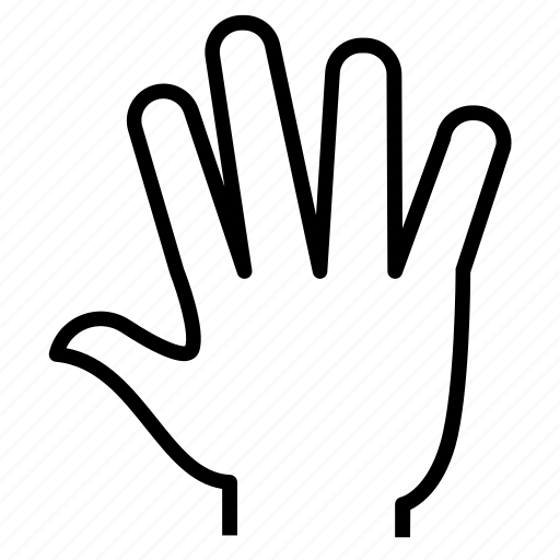 Palm, wave, finger, hand icon - Download on Iconfinder
