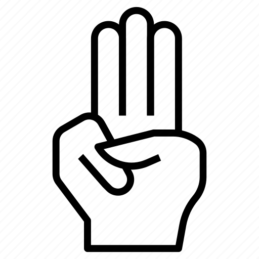 Three, finger, fist, hand icon - Download on Iconfinder