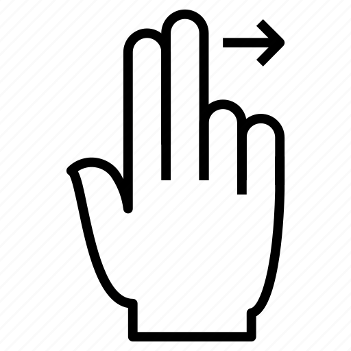 Two, fingers, hand, gesture, interaction icon - Download on Iconfinder