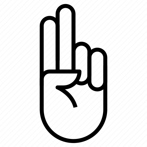 Two, fingers, hand, gesture, interaction icon - Download on Iconfinder