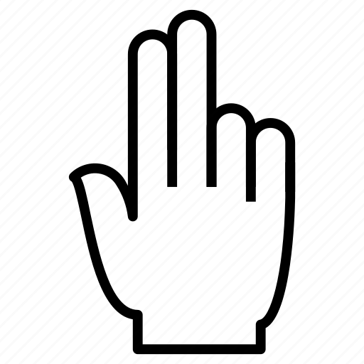 Two, fingers, pointing, finger, hand icon - Download on Iconfinder