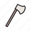 axe, cut, handle, sharp, tool, wooden 