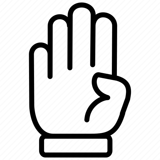 Finger, four, gesture, hand, interaction, touch icon - Download on Iconfinder