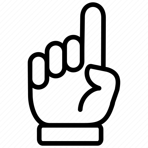 Finger, gesture, hand, point, touch, upward icon - Download on Iconfinder