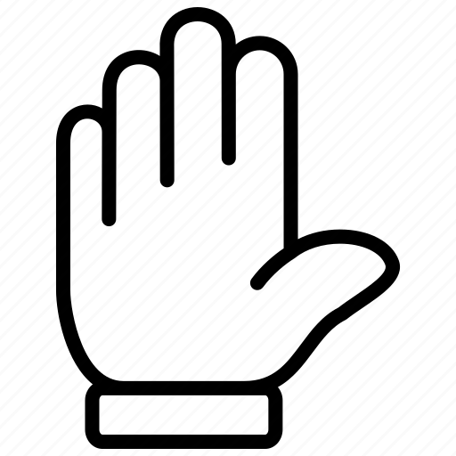 Down, gesture, hand, open, palm, touch icon - Download on Iconfinder
