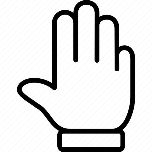 Finger, gesture, hand, open, palm, touch, up icon - Download on Iconfinder
