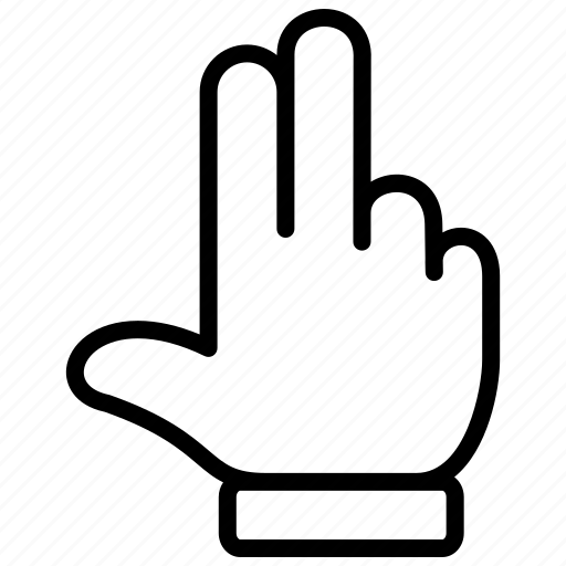 Finger, fingers, gesture, hand, interaction, touch, two icon - Download on Iconfinder