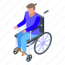 boy, wheelchair, isometric