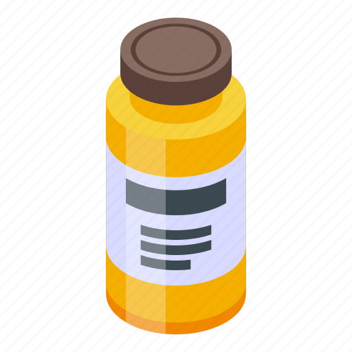 Pill, jar, isometric icon - Download on Iconfinder