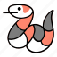 coral, snake, animal, animal icon, cute animal, animal logo, handrawn, vector animal, minimalist 