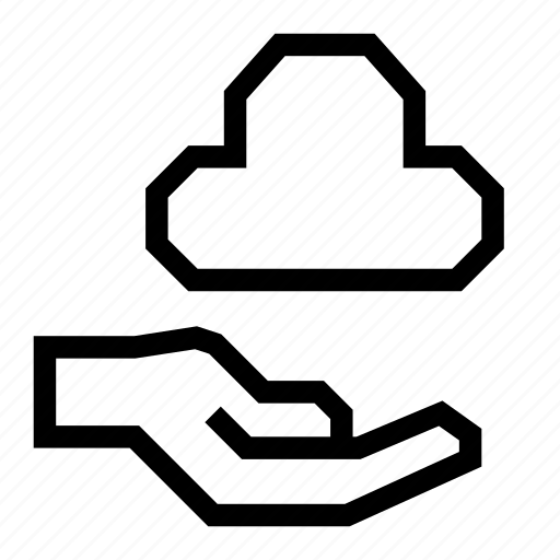 Cloud, hand, server icon - Download on Iconfinder