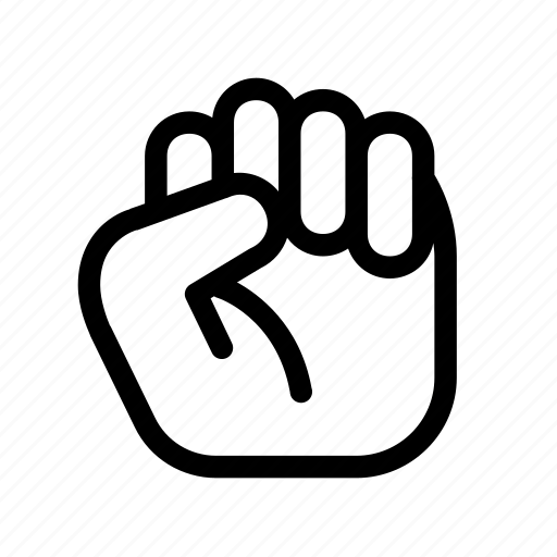 Clenched, fist icon - Download on Iconfinder on Iconfinder