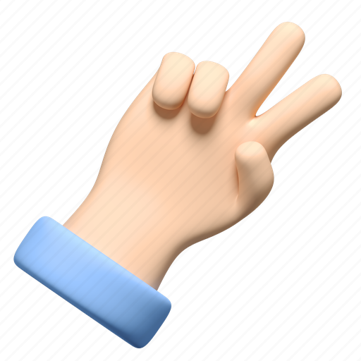Peace, victory, hand, gesture 3D illustration - Download on Iconfinder