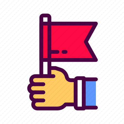 Achievement, flag, goal, hand, holding, leadership icon - Download on Iconfinder