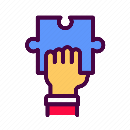 Hand, holding, issue, puzzle, resolve icon - Download on Iconfinder