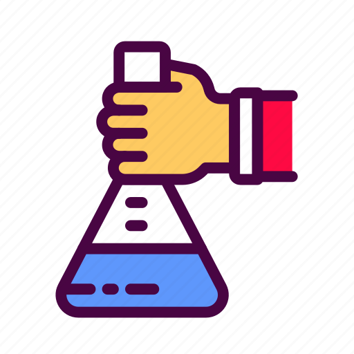 Hand, holding, science, test, tube icon - Download on Iconfinder