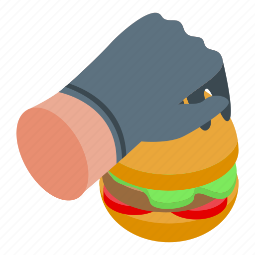 Burger, cooking, isometric icon - Download on Iconfinder